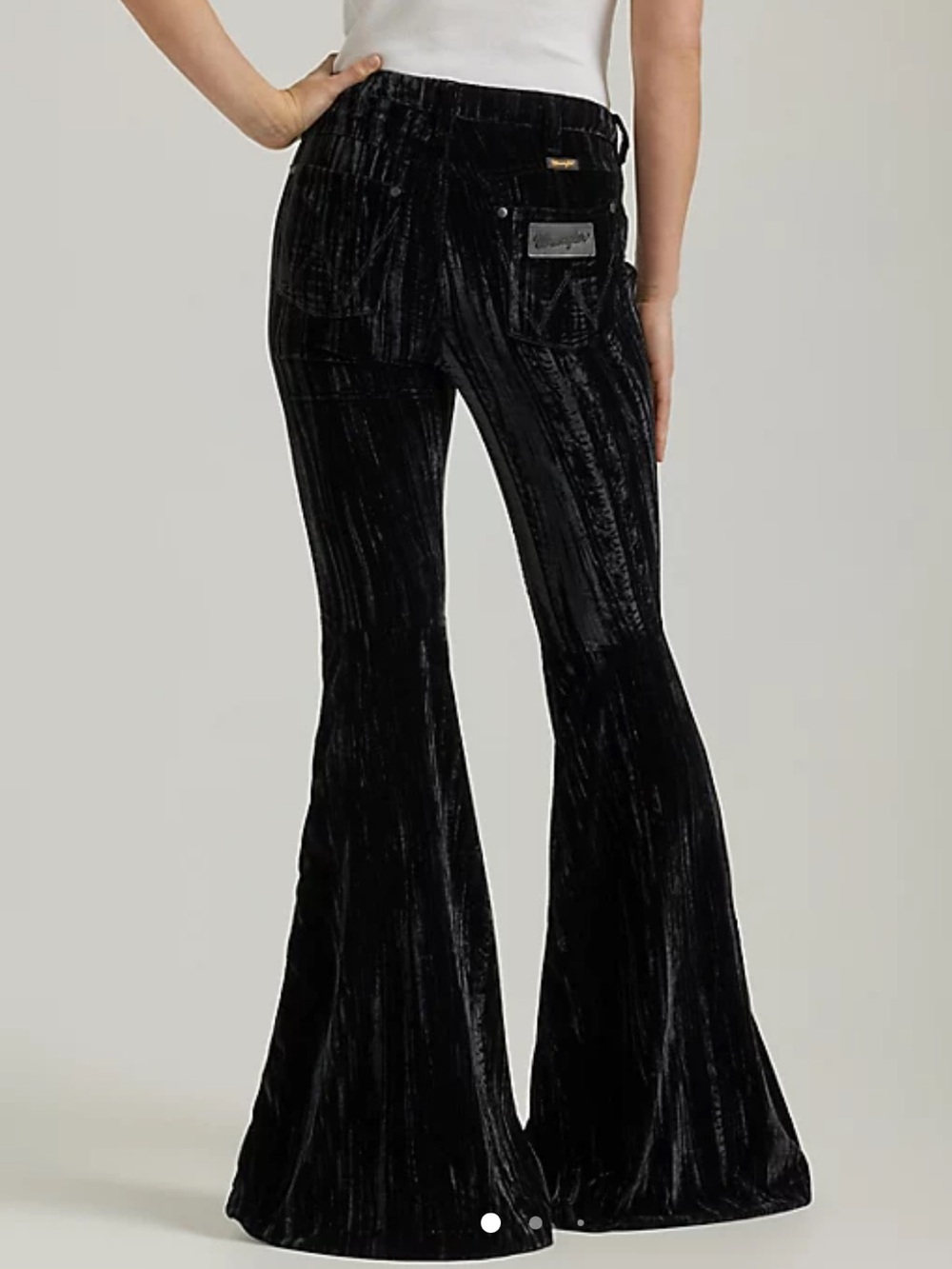 Wrangler Retro Women’s Velvet High Rise Trumpet Flare Jeans Size 29 Western Boho